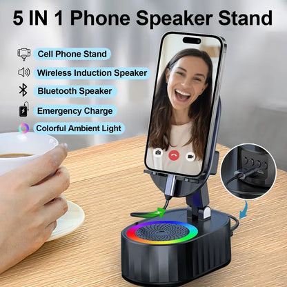🔋 5-in-1 Portable Power Bank & Bluetooth Speaker